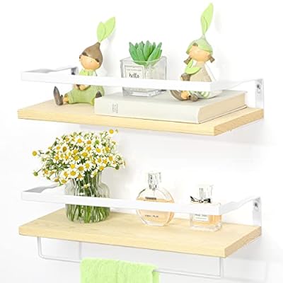ウォールシェルフ 取り付け簡単 壁掛け棚 壁 棚 おしゃれ 木製 飾り棚 2個セット 壁掛けラック ウォールラック 壁面収納 棚 洗面所/キッチン/寝室/トイレ...
