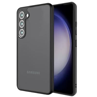 ケース Galaxy S23 用 ケース ギャラクシー S23 SC-51D SCG19 カバー 半透明上品感 マット感 耐衝撃 画面保護 レンズ保護 米軍MIL規格 滑り止め 指紋防止 黄変防止 ストラップホール付き ワイヤレス充電対応 スマホケース ブラック (Galaxy s23 対応)色ブラックモデル商品説明【対応機種】Galaxy S23 用【超高耐衝撃性】角部分にAIRクッション搭載により、落下時の衝撃を瓦解・吸収する効果があり、いくら落としても布団に飛び込んだみたいな感触を与えます。背面は硬いPC素材で作られて側面はSGS認証されたの最高級TPU素材を採用して弾力性があり脱着しやすくて落下などの衝撃を分散・吸収できます。装着の際に本体を傷つける心配もありません。高い耐衝撃性を持て、携帯電話をしっかりと守ります。【半透明・絹のような触感】背面が透ける特性を汲み取った半透明デザインで、神秘感と上品感が溢れている。背面は絹のようによりマットな質感で、サラサラして触り心地がすごく良い。誰にも似合う落ち着いた質感で、惚れ惚れ眺め・触りたい感じがします。【使い心地よい設計】 ケースの側面はTPU素材を採用。ベタつかず適度な柔らかさでクッション性があり、心地よく手にフィットして滑りにくいので落としてしまう心配が減ります。また、右下にはストラップホールがあり、お好きなストラップを付けられます。【レンズ保護】カメラ精確な切り口,四角い台座まで覆って、全面を密着して保護します、画面より1.5mm厚で、日常生活において様々な損傷に避ける。スクリーンやレンズの破損リスクを低減、高額の修理費用を節約。【押しやすいボタン】Galaxy に従って精密設計され、スマホ本体とピッタリフィット。ボタンの反応がよく、程よい押し心地を実現します説明For Galaxy S23 Series