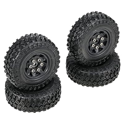 GoolRC AX-2401R 4PCSRCタイヤ48 * 18mmホイールリムラバータイヤ1 / 24RCバギーオフロードカー用アキシャルSCX24アキシャル90081AXI00001AXI00002アップグレードパーツと互換性があります