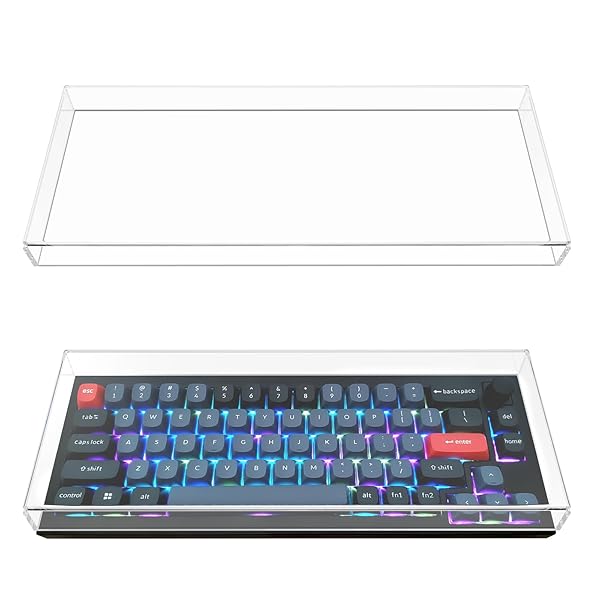 65% キーボード ダスト カバー 透明アクリル キーパッド カバー 68 キー コンピューター メカニカル キーボード用 ノブ付き Keychron Q2、Keychron Q2 Pro、Keychron V2、GK GAMAKAY LK67 65
