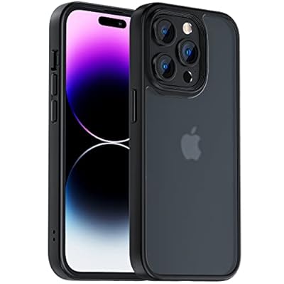 NIMASO ケース iPhone 14 Pro 用 ケース カバー 半透明 耐衝撃 滑り止め 指紋防止 米軍MIL規格 黄変防止 ストラップホール付き ワイヤレス充電対応 スマホケース マット感 サラサラ 6.1インチ アイフォン 14 Pro 対