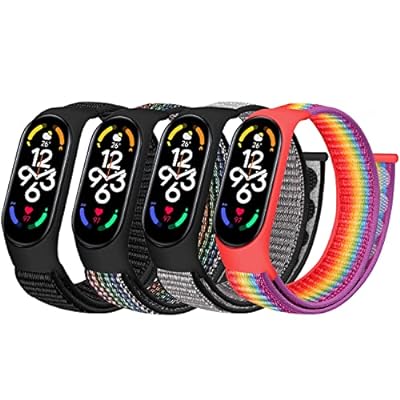 交換用ナイロンバンド 対応Amazfit Band 5/Xiaomi Mi Band 7 6 5 4 3，レディース メンズ キッズ 調節..