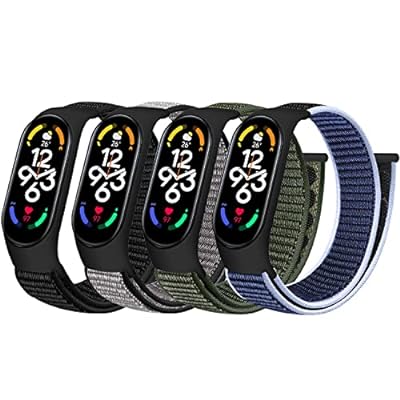 交換用ナイロンバンド 対応Amazfit Band 5/Xiaomi Mi Band 7 6 5 4 3，レディース メンズ キッズ 調節..