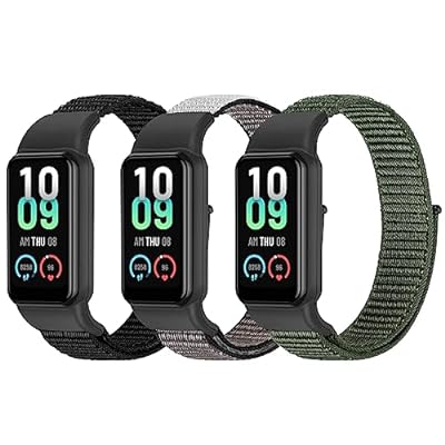 交換用ナイロンバンド 対応Amazfit Band 7,レディース メンズ キッズ 調節可能 ソフト 快適 ナイロン スポーツ リストバンド Amazfit B...