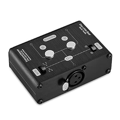 2ウェイ XLR バランスステレオオーディオスイッチャー パッシブ A/B ミニスイッチボックス ミキサー サウンドスプリッター (KN102 1-IN-2-OUT)