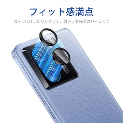 For Xiaomi 13T/13T Pro カメラフィルム 【日本旭硝子 硬度9H】 Ubefuu Xiaomi 13T/13T Pro カメラ保護フィルム 高透過率 衝撃吸収 気泡防止 飛散防止 指紋防止 ラウンドエッジ加工 簡単貼り付け ブラッ