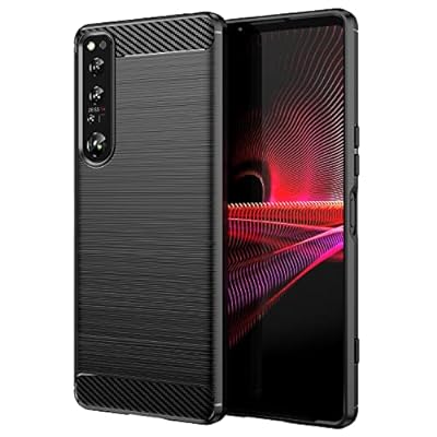 Sony Xperia 1 IV SO-51C / SOG06 ケース【MARR】 スマホケース 炭素繊維カバー TPU シリコン ケース 保護バンパー 弾力性付き Xperia ..