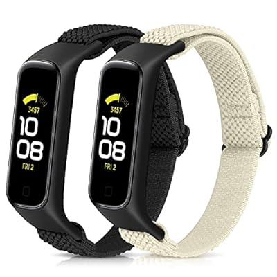 弾性時計バンドソフトナイロン 調節可能交換ベルト対応Samsung Galaxy Fit 2,通気性居心地の良いスポーツストラップ男性と女性に適用できます