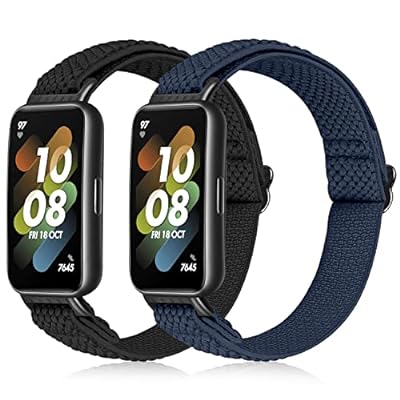 交換バンド対応Huawei Band 7, 調整可能な弾性ナイロンバンド替えベルト男性、女性、子供に適しています
