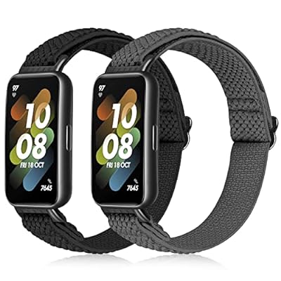 交換バンド対応Huawei Band 7, 調整可能な弾性ナイロンバンド替えベルト男性、女性、子供に適しています 交換バンド対応Huawei Band 7, 調整可能な弾性ナイロンバンド替えベルト男性、女性、子供に適しています