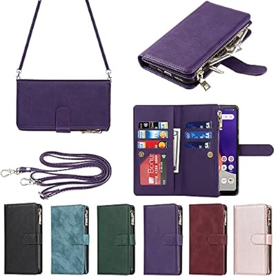 Eastwave Galaxy A22 5G SC-56B ケース ギャラクシー a22 5g カバー sc-56b 縄掛けケース 手帳型 財布型 ICカード コインポケット ストラップ付き カード 収納 小銭入れ ファスナーポケット付き PUレザー Eastwave Galaxy A22 5G SC-56B ケース ギャラクシー a22 5g カバー sc-56b 縄掛けケース 手帳型 財布型 ICカード コインポケット ストラップ付き カード 収納 小銭入れ ファスナーポケット付き PUレザー