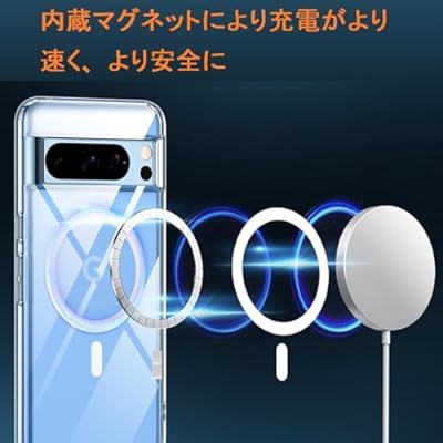 Google Pixel 6A ケース Magsafe対応【ストラップ1種付き】マグネットリング 内蔵 携帯ケース HILEGENER for グーグル ピクセル6A スマホケース 透明 黄ばみなし MIL規格 耐衝撃 薄型 軽量 シェル スリム ス