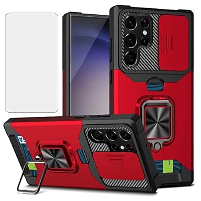 Samsung Galaxy S23 Ultra 5G ケース用, ギャラクシーS23ウルトラ スマホケース + GalaxyS23Ultra ?化 ガラス フ...