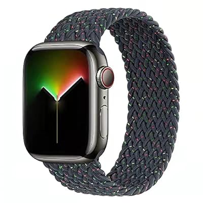 コンパチブル apple watch アップルウォッチ用バンド iwatch 柔らかいシリコーン糸混紡リサイクルヤーン素材 ブレイデッドソロループ 編組バンド apple watch ultra/8/7/6/5/4/3/2/1/SEに対応 通気性 3