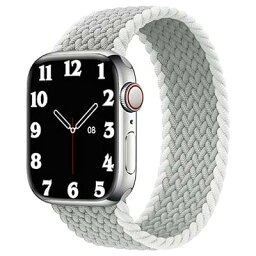 コンパチブル apple watch アップルウォッチ用バンド iwatch 柔らかいシリコーン糸混紡リサイクルヤーン素材 ブレイデッドソロループ 編組バンド apple watch ultra/8/7/6/5/4/3/2/1/SEに対応 通気性 3