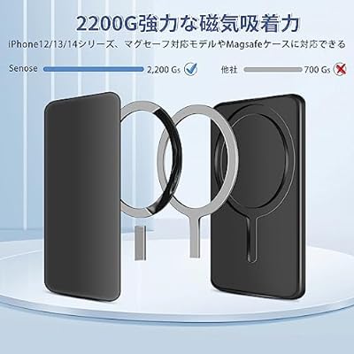 magsafe カードケース スマホ magsafeウォレット カード入れ SUICA 定期入れ 最大7枚収納可能 カードホルダー iPhoneカードケース 持ち歩き便利 iPhone 14/iPhone 13/iPhone 12シリーズ兼用 （ブラ