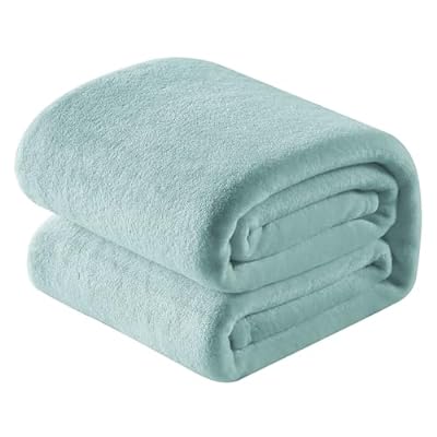SE 毛布 ダブル ブランケット 冬用 大判 大きめ ふわふわ 暖かい 軽量 洗える マイクロファイバー フランネル 掛け毛布 静電気防止 オールシーズン 180X200cm グリーン