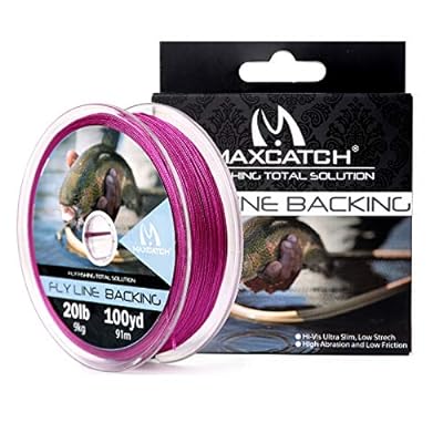 Maxcatchバッキングライン フライフィッシング用100/300yard(約90m) 20/30lb セット(ホワイト イエロー オレンジ ブラック ホワイト ブラック イエロー ピーチ ブルー グリーン バイオレット ブラック レッド ディープ