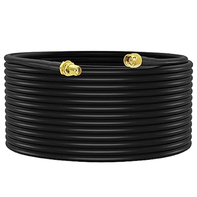 RG58 SMAケーブル オス—メス、同軸 RFコネクタ アンテナ延長線 RG58 純銅ケーブル 20m 低損失 SMA WIFIアンテナワイヤレスルーターWLAN GPS アマチュア無線CBラジオ用