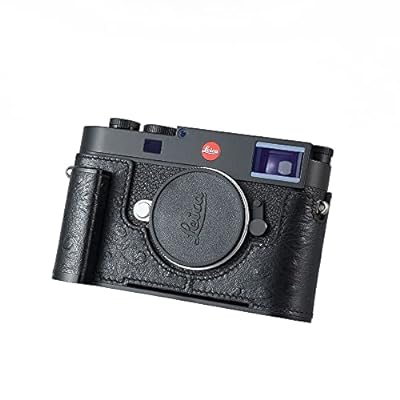 対応 Leica ライカ M11 M11-P カメラケース カメラカバー カメラバッグ カメラホルダー フランスのダチョウの皮 メタルベース メタルグリップ 【Koowl】手作りのレザー フランスのダチョウの皮 メタルカメラハーフケース ス