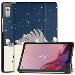 For Lenovo Tab M9 9インチ 2023年発売 ケース 軽量 薄型 PU レザー スマート カバー 耐衝撃 傷防止 ハード 背面 ケース 三つ折り スタンド 機能 Lenovo Tab M9 TB-310FU / TB-310XU 対応