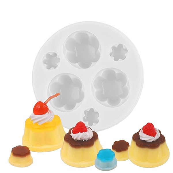シリコンモールド プリン 立体型 DIY手作り ミニチュアフード ミニチュアスイーツ シェイカーモールド ..