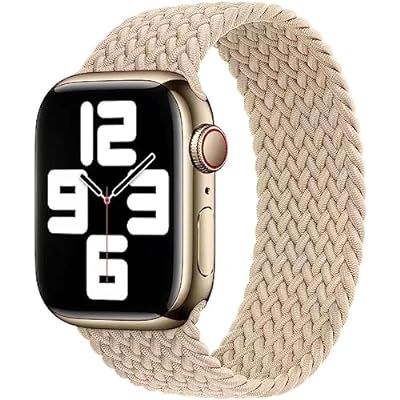 コンパチブル apple watch バンド iwatch バンド 編組バンド apple watch Ultra/8/7/6/5/4/3/2/1/SEに対応 38mm/40mm/41mm 42mm/44mm/45mm/49mm 着け心地 アップルウォッチ用バンド シリコン糸＆ABSアダプター色ベージュモデル商品説明【肌に優しいシリコーン糸】伸縮性のあるシリコーン糸混紡リサイクルヤーンの織り込みによって作られました。驚くほど快適な着け心地を追求した伸縮性のあるデザインなので、長い時間着用しても負担になりません。【優れた通気性】とても軽いので、激しく動く運動時や寝ている時などにも装着感が気にならない。また、バンド全体に細かい穴が空いており通気性が高いため、汗をかきやすいジョギングなどの運動時にもぴったりです。夏シーズンの暑い日などにも涼しい装着感。【アレルギーフリー、金属アレルギーでも安心】アダプターは高品質なABSで作られました。軽量、頑丈で耐久性があります。また、ABS素材なので、金属アレルギーの方でも安心してご使用できます。【適用機種】Apple Watch Series SE/Ultra/8/7/6/5/4/3/2/1の全シリーズに対応出来ます。アップルウォッチ38mm/40mm/41mm、 42mm/44mm/45mm/49mm に対応、男女兼用の設計。※Apple watch付属いません。【お気に入り】流行に左右されない上品なスタンダードデザイン。お気に入りの1本を選べるのが魅力です。毎日身に着けるのが楽しくなりそうです。また、その日のファッションや気分に合わせて使い分けてもよいですね。