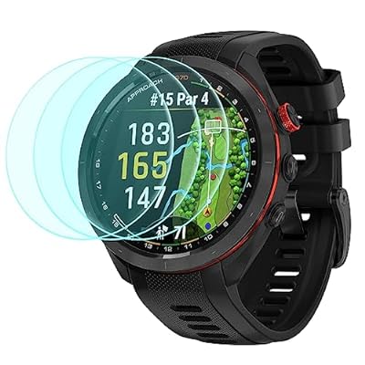 Garmin Approach S70 47mm に適用し強化ガラス（3枚）日本旭硝子素材採用硬度9H 指紋防止 気泡レス 高透過率 飛散防止処理 自動吸着Smartwatch用強化ガラス保護フィルム