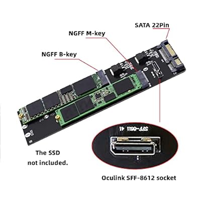Oculink SFF-8612 8611からU.2キットM-KeyからNVME PCIe SSDおよびメインボード用NGFFからSATAへのアダプタ