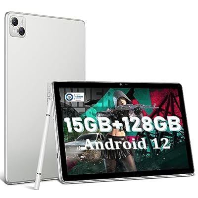 Android タブレット 2023】 T10 タブレット Android 12，タブレット 10インチ wi-fiモデル 15GB RAM (8+7拡張)+128GB ROM+1TB拡張可能… (silver)