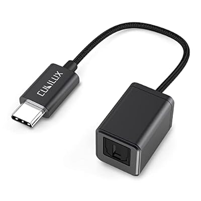 USB C ? SPDIF(TOSLINK) 光オーディオ変換アダプタ、Thunderbolt 4/3 -トスリンク変換器、タイプC - Optical ドングル、iPhone 15+/15 Pro Max、iPad 10 iPad Pro/Air