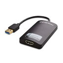 USB HDMI 変換アダプター USB 3.0 HDMI 変換 HDMI-DVI アダプター付属 USB DVI 対応 1440P解像度 Windows用 ブラック色ブラックモデル103046-BLACK-AU商品説明【USB HDMI/DVIアダプター】USB HDMI変換アダプタにてお手軽にパソコンのUSBポートからHDTV、モニター又はプロジェクターのHDMIポートに接続可能です。HDMIからDVIに変換できるアダプタが付属され、この付属品にてUSBからDVIへの変換も簡単に実現でき、DVIポートのみに接続可能でディスプレイでもお手軽に使用可能です。（ご注意：HDMI/DVIケーブルは別売り）【高画質＆互換性】超高速USB 3.0（最大転送速度：5Gbps）をサポートしたUSB から HDMI に変換できるUSB ディスプレイアダプタは外部グラフィックスカードとして使用でき、お使いのHDTVやモニターのHDMI入力へ2560x1440の高解像度を転送可能です（DVI入力は最大1920x1200の解像度に対応）。ご注意：HDCPに対応しませんので、HDCP著作権に保護されたコンテンツを放送不可です。【多機能＆便利】複数のUSB HDMI 変換アダプタを使って、複数のディスプレイと接続可能；HDMI USB 変換アダプタはバスパワーにも対応し電源供給が不要です。ビデオ会議、ゲーム及びHDビデオの放送に大変便利です。【セット内容】USB HDMI 変換 アダプターx1、HDMI DVI変換アダプターx1、取扱説明書x1。対応システム：Windows 10/8.1/8/7/Vista/XP対応。【品質保証】一年間の保証期間をつけております。The USB 3.0 to HDMI/DVI adapter allows you to easily convert a USB 3.0 port to HDMI/DVI output, and the high bandwidth of ultra-fast USB 3.0 (10 times faster than 5 Gbps, 10 times faster ...