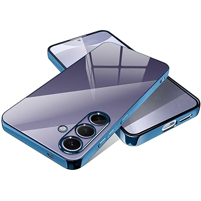 Samsung Galaxy S24 PLUS ケース クリア 耐衝撃 薄型 米軍MIL規格 tpu ギャラクシー s24PLUS カバー 防塵 指紋防止 一体型 人気 傷・落下防止 ワイヤレス充電 （Color : blue）