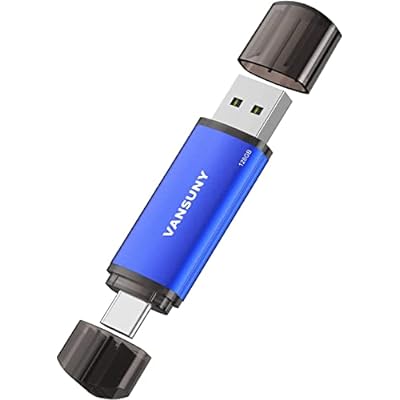 USBメモリ Type C 128GB USBフラッシュドライブ 2in1 OTG USB 2.0 + USB Cメモリ タイプC 128ギガ （青） その1