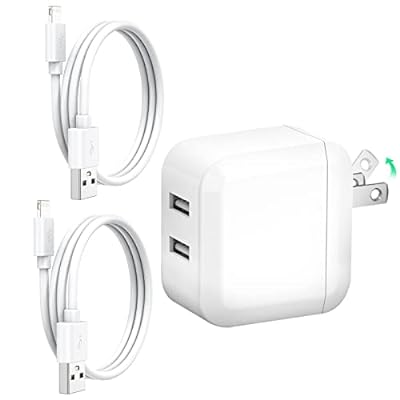 iphone 充電器 折り畳み式 2ポート 24W 1M 2本付き usb 充電器 iPhone 充電ケーブル スマホ充電器 携帯 コンセント あいふぉん【PSE認証済み/急速】 アイフォン 人気 軽量 コンパクト 海外対応 iPhone/iPad/