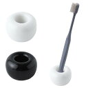 歯ブラシスタンド 歯ブラシホルダー【2個セット】セラミック歯ブラシ立て丸型 歯ブラシホルダースタンド 乾燥 防カビ 防ダニ 消臭 洗面台 収納 ブラック ホワイ...