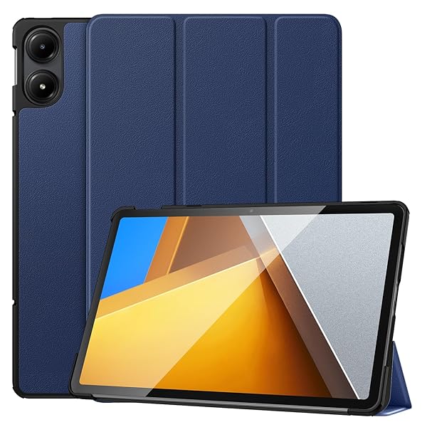 Xiaomi POCO Pad/Redmi Pad Pro ケース POCO Pad 12.1インチ 保護ケース 手帳型保護カバー スタンドケース オートスリープ対応 PC+PU製 軽量 汚れ防止/耐衝撃 Indigo