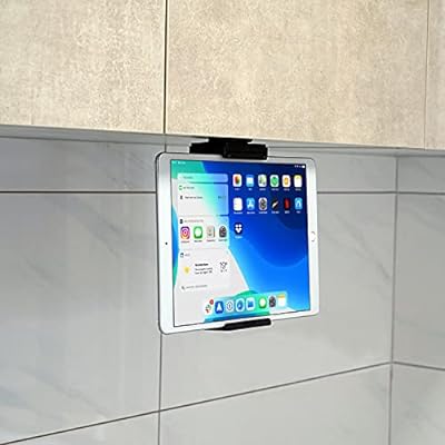 キャビネットマウントホルダー ユニバーサルキッチン電話クランプホルダースタンド iPad iPhone Galaxy Tab スイッチなどに対応 5~10.5インチタブレットや携帯電話に対応