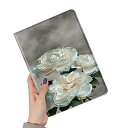 花柄 iPad 10 ケース Apple pencil 収納可能 ブック式 2022 iPad 第10世代 10.9インチ カバー 柄付き 可愛い レディース 柄物 イラスト 印刷 プリント (Color F)