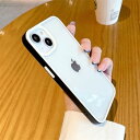 iPhone15 Plus ケース ストラップホール付き クリア 透明 カバー 2色 配色 薄型 可愛い レディース iPhone15プラス カバー 背面ケース...
