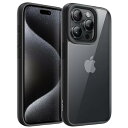 JEDirect iPhone 15 Pro Max 6.7C`p (15ProMax) P[X ϏՌX}zop[Jo[ \bhJ[ }bgTPUt[ h~ NAobN (ubN`^jE)