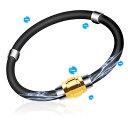 【12月発売】静電気 除去 ブレスレット バングル 静電気防止グッズ 静電気軽減 シチタン 磁気 シリコンブレスレット 14cm?17cmの手首に適応 防水 ス...