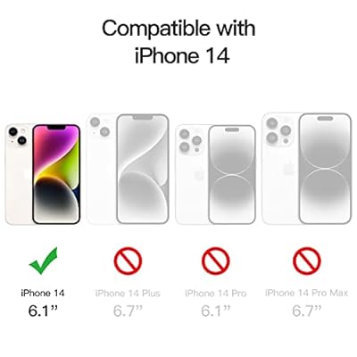 JEDirect マットケース iPhone 14 6.1インチ用 耐衝撃性ミリタリーグレードの落下防止 つや消しの半透明の背面電話カバー 指紋防止 (空色)