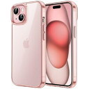 JEDirect iPhone 15 6.1インチ用 保護ケース 黄ばみなし 衝撃吸収 バンパーカバー 傷つけ防止 クリアバック (ピンク)