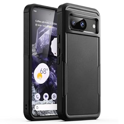 JEDirect Google Pixel 8（6.2インチ 2023モデル）用ケース 高耐久二層保護 頑丈で丈夫な耐衝撃電話カバー マットデザイン (黒曜石)