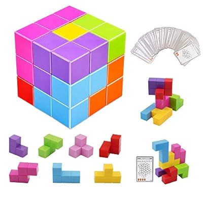 マジックキューブ マグネットブロック 立体パズル (マルチカラー)のサムネイル