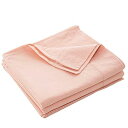 敷きシーツ セミダブル 180x250cm フラットシーツ ベッドシーツ オーガニックコットン アッパーシーツ 洗いざらしの綿100% 無地 サーモンピンク(3)