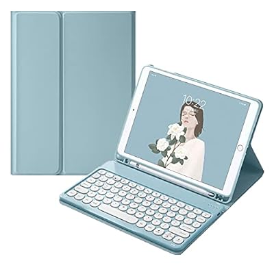 2021 iPad9 iPad8 iPad7 iPad Air3 Pro10.5 キーボード ケース 丸型キー 可愛い カラーキーボード カラフル 第 9 8 7 世代 アイパッド 10.2 10.5 インチ 丸い 分離式 キーボード付き カバー ア