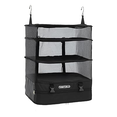 クローゼット吊り下げ収納 インナーバッグ 衣類ラック 収納 旅行 出張 クローゼット 収納ボックス 吊り下げ 省スペース 大容量 衣装ケース 4段 取付簡単 折り畳み式 ブラック XL
