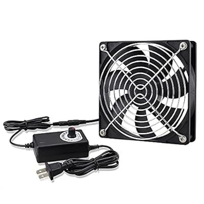 120mm x 25mm DC 12V換気扇 空冷ファン（AC 100V-240V駆動速度制御付き）、レシーバーアンプ用DVRプレイステーションXboxコンポーネント冷却ファン